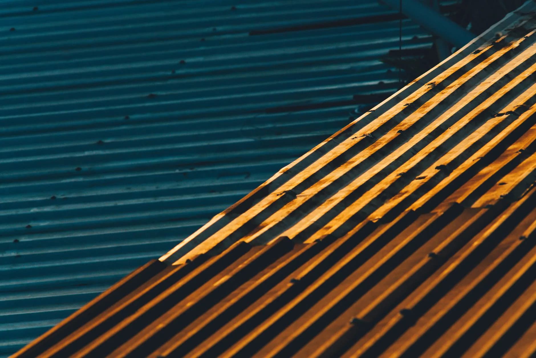 Metal roofing panels with their raised seams