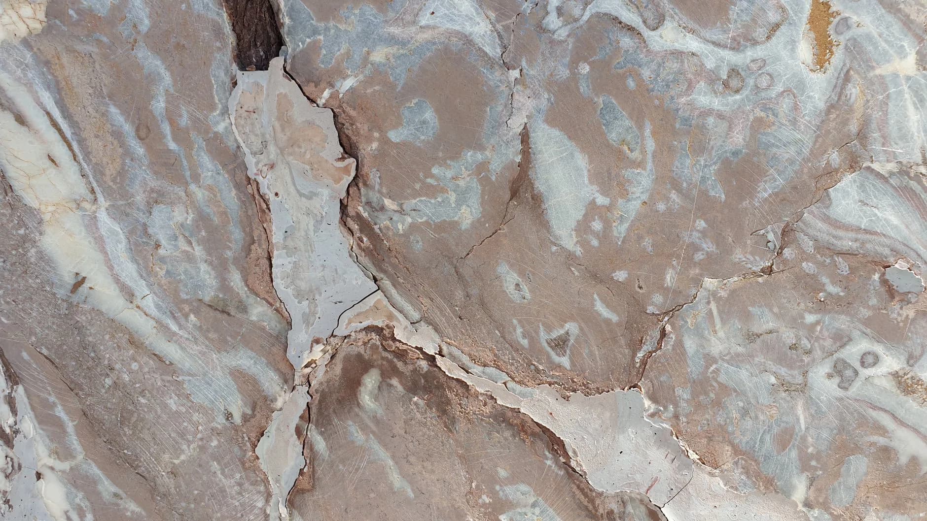 A stone slab showing its veining