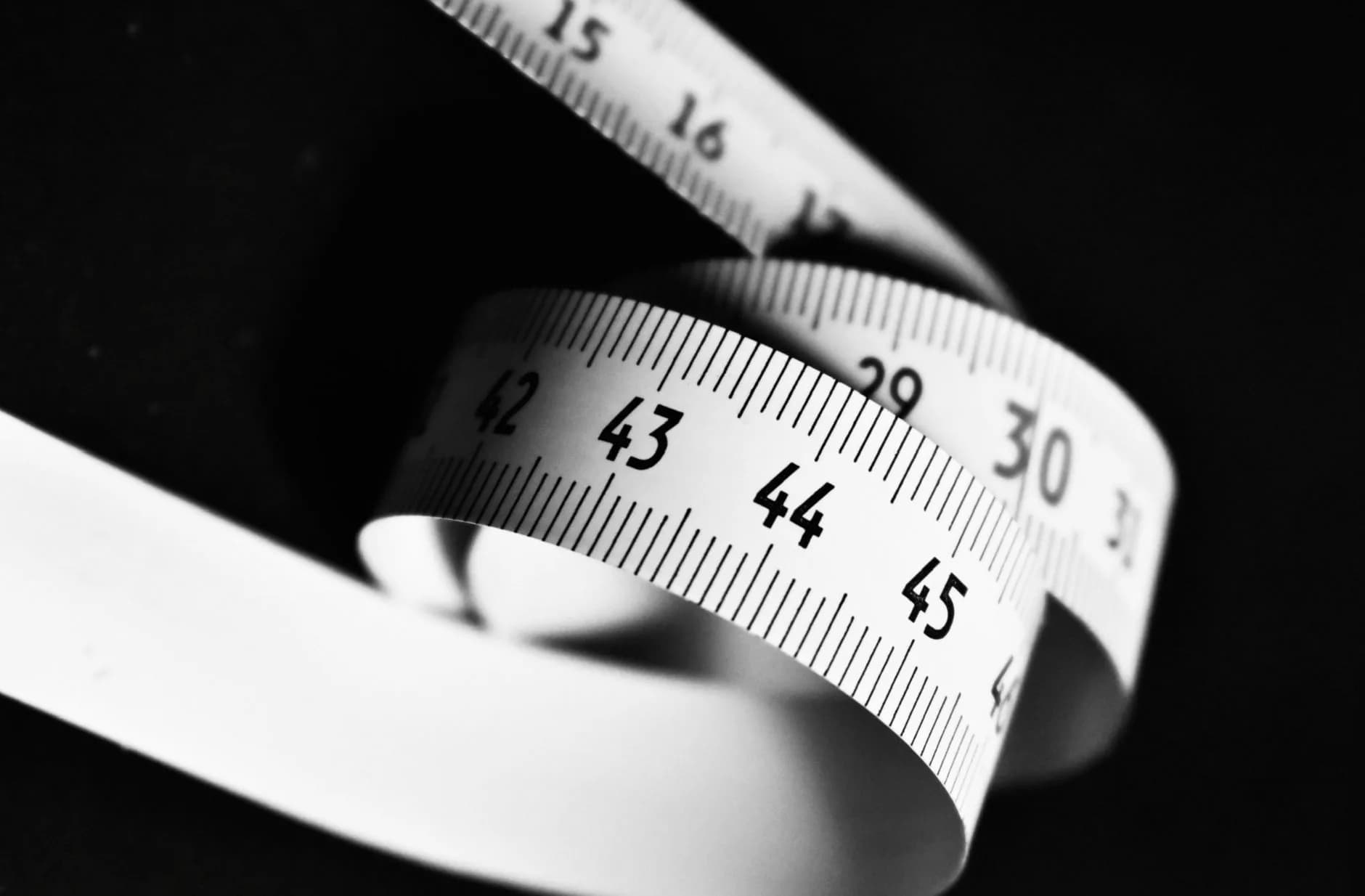 A measurement being taken