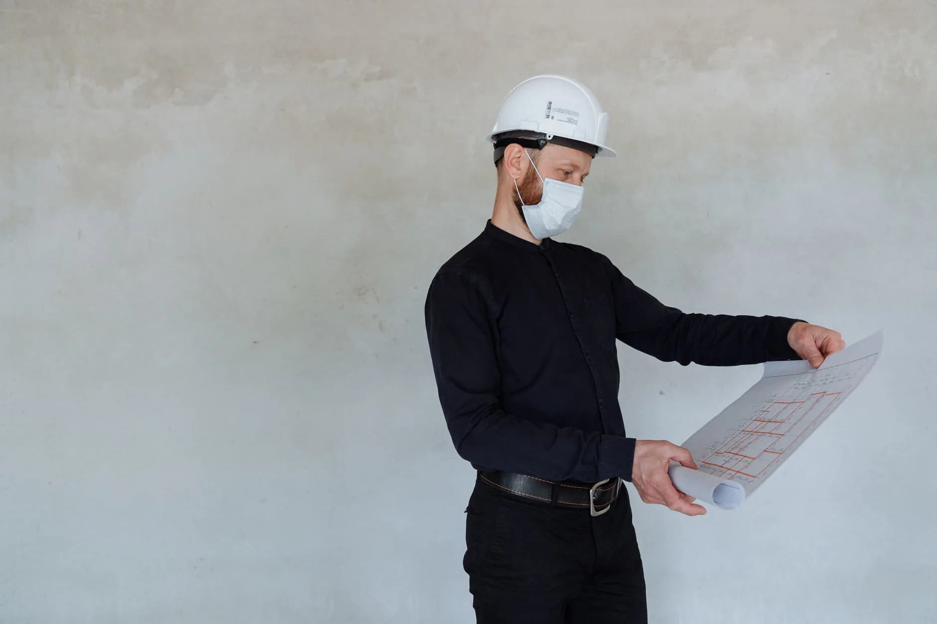 Drawings on a construction site