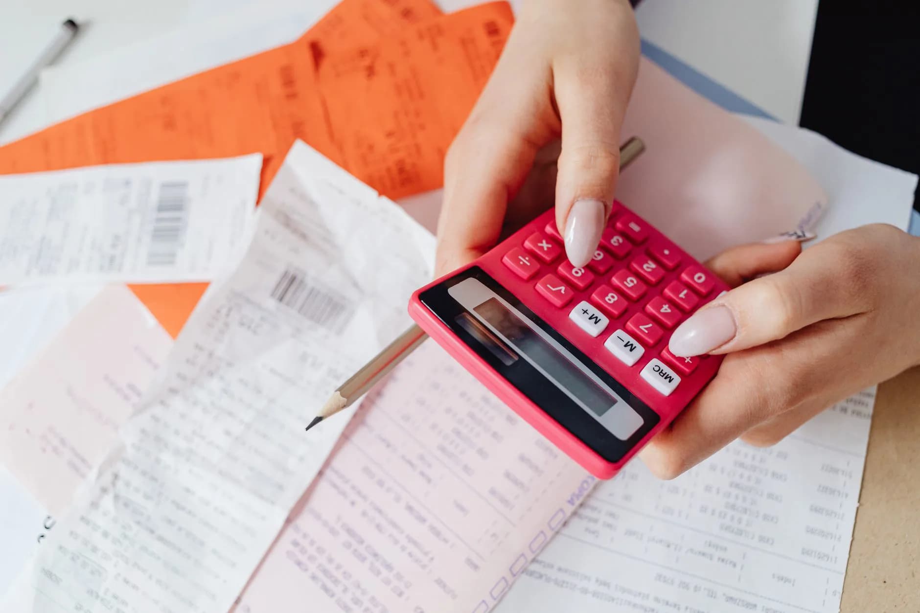 An invoice on a desk