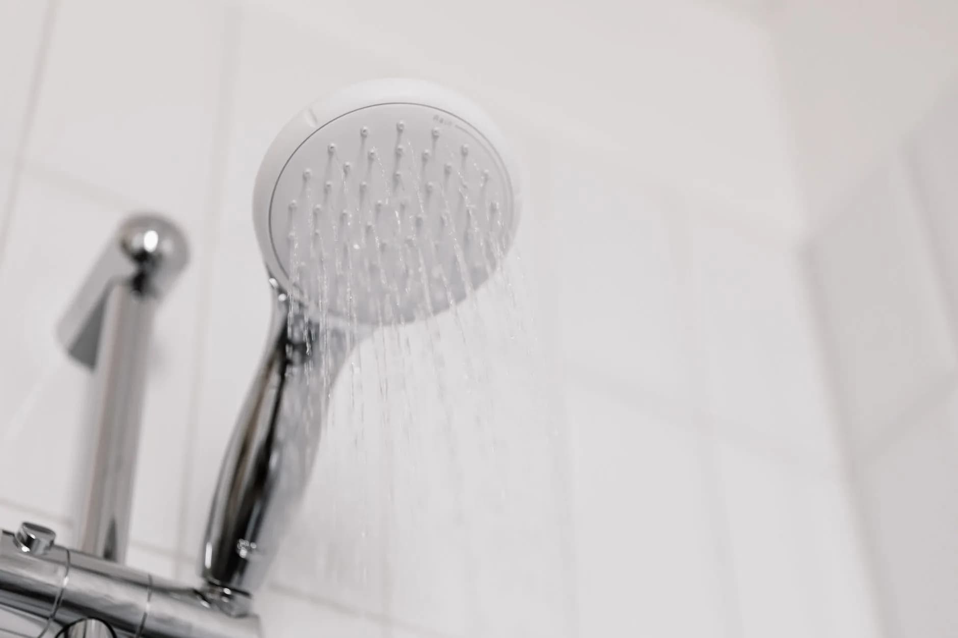 Water running from a shower