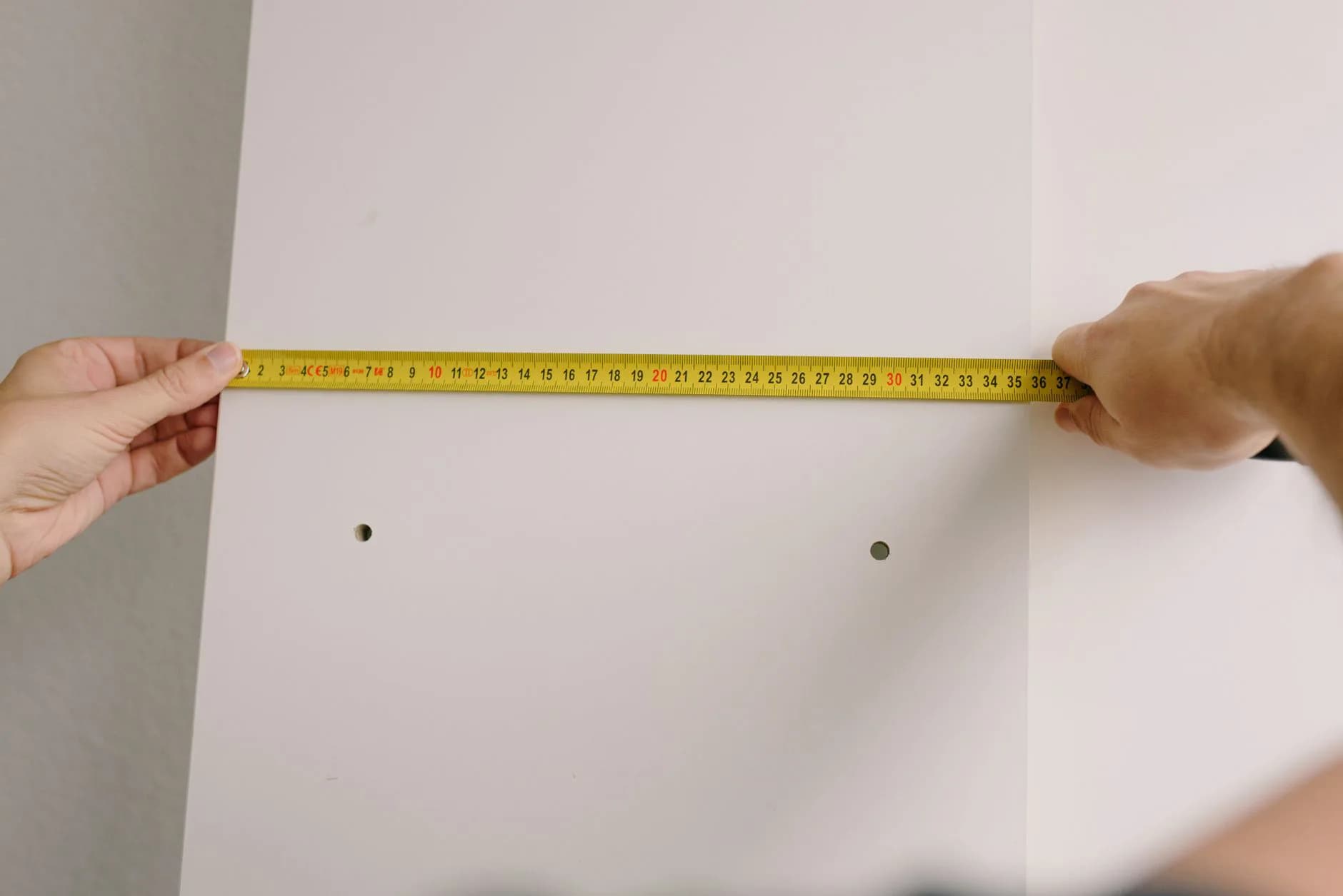 Measuring inside a cabinet