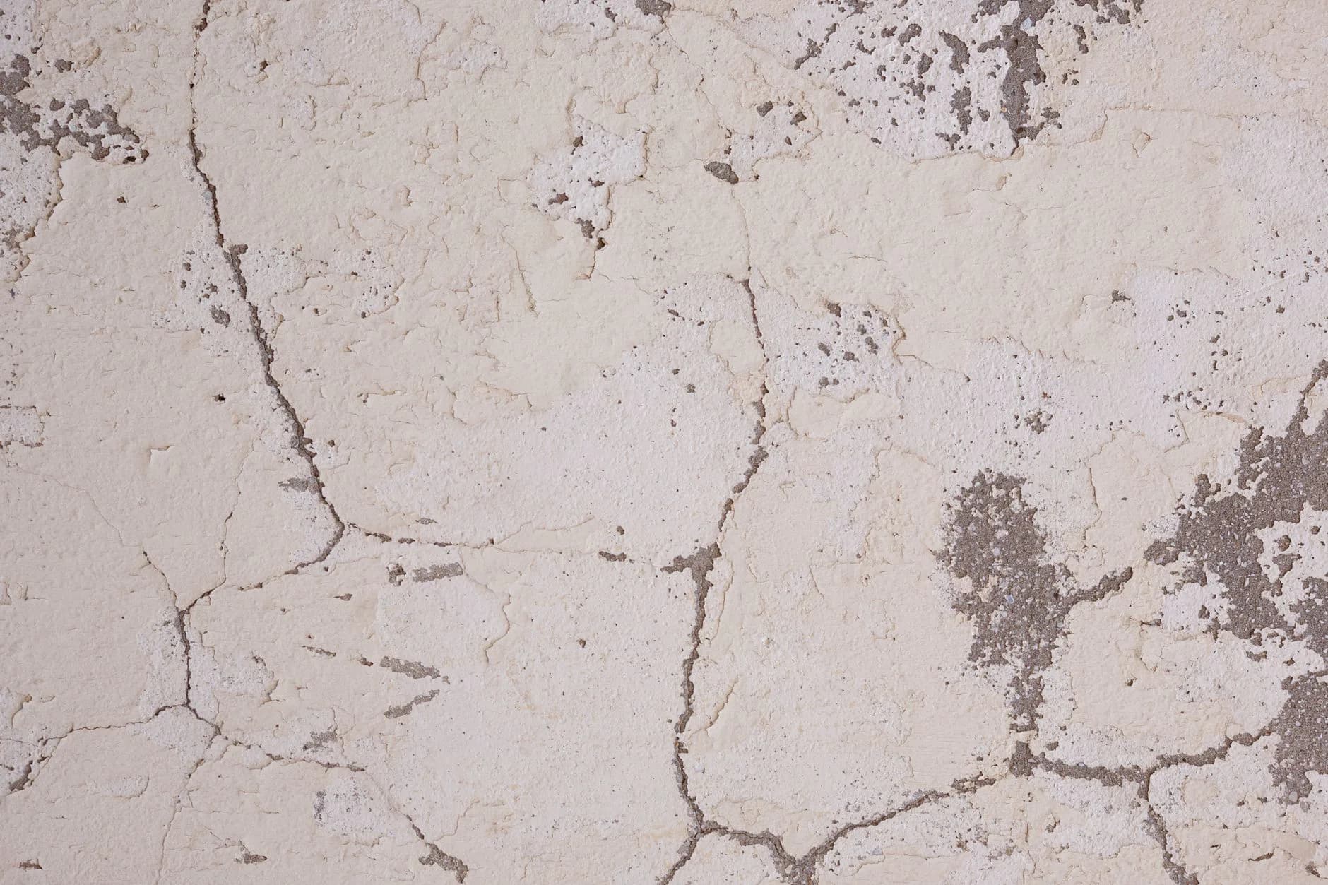 A crack in a rendered wall