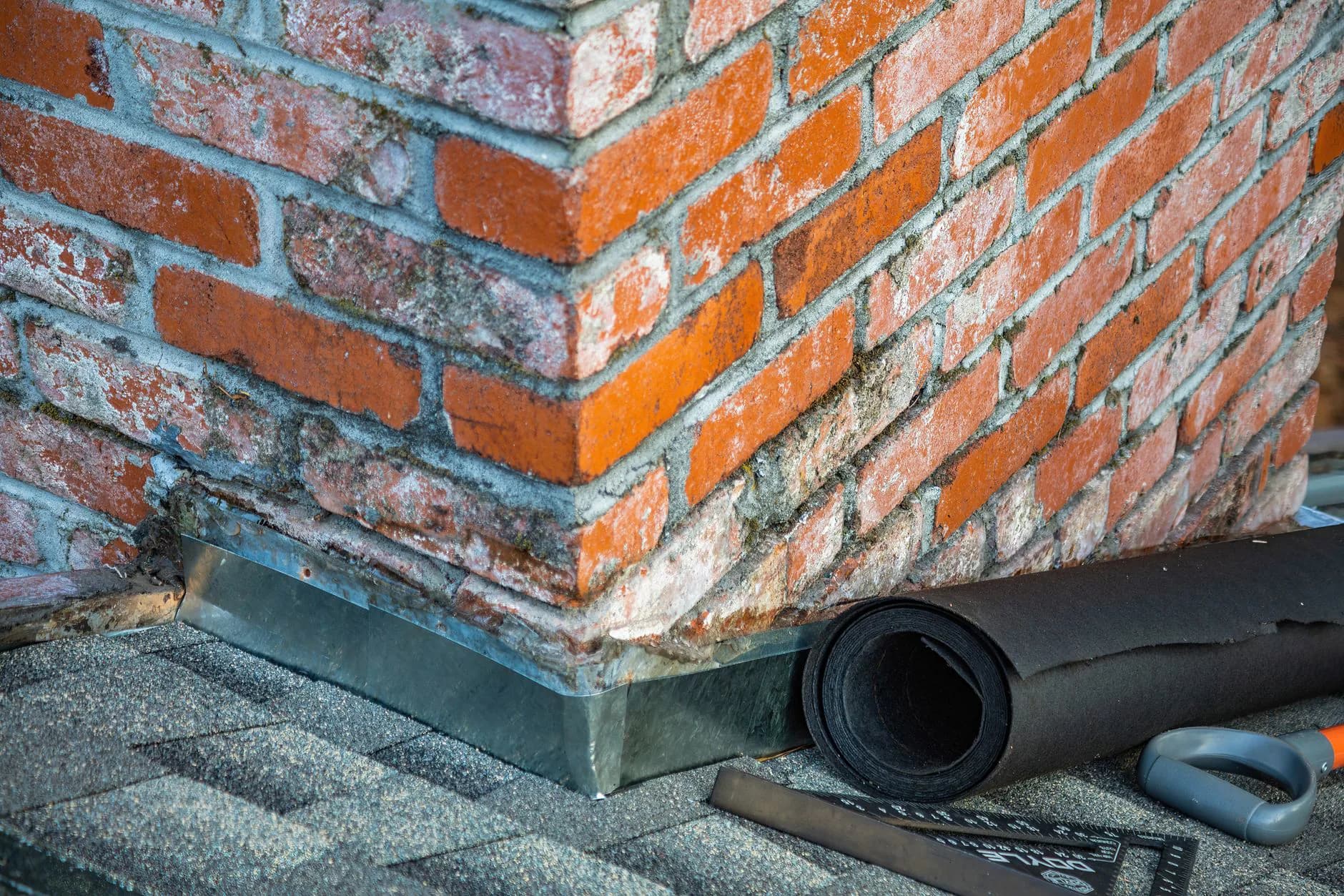 Where a roof edge meets a wall