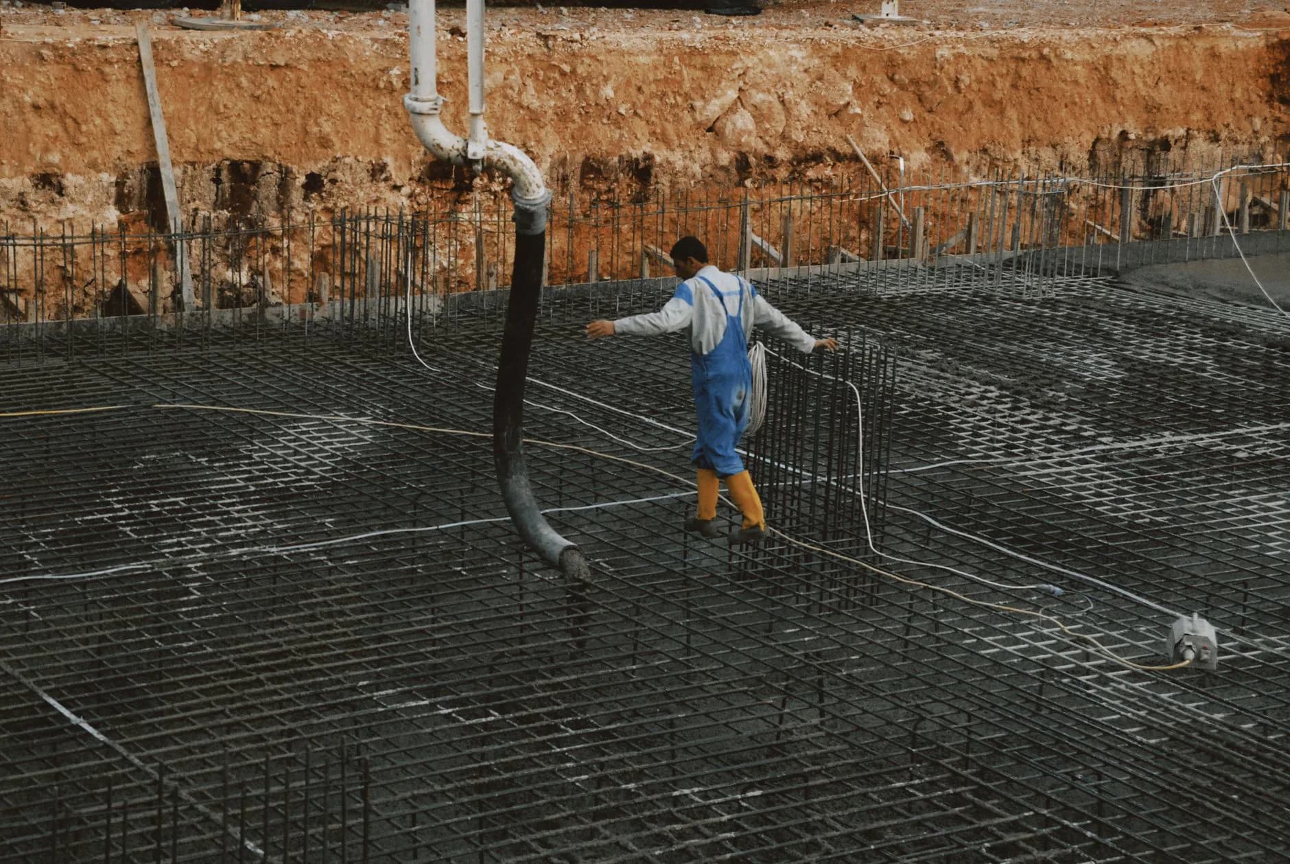 A concrete footing