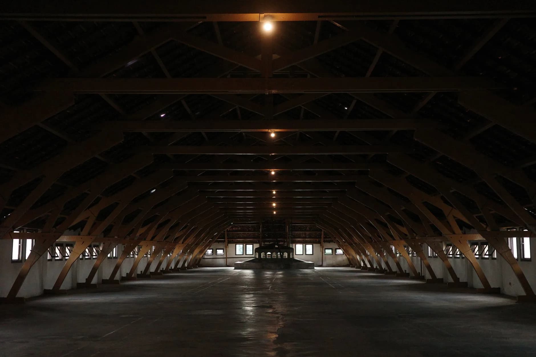 An attic roof space
