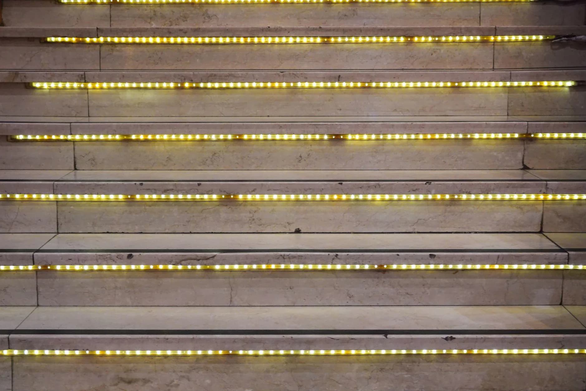 An LED strip in a channel