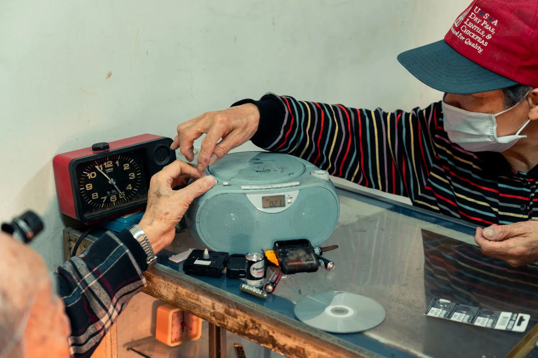 An alarm being handled