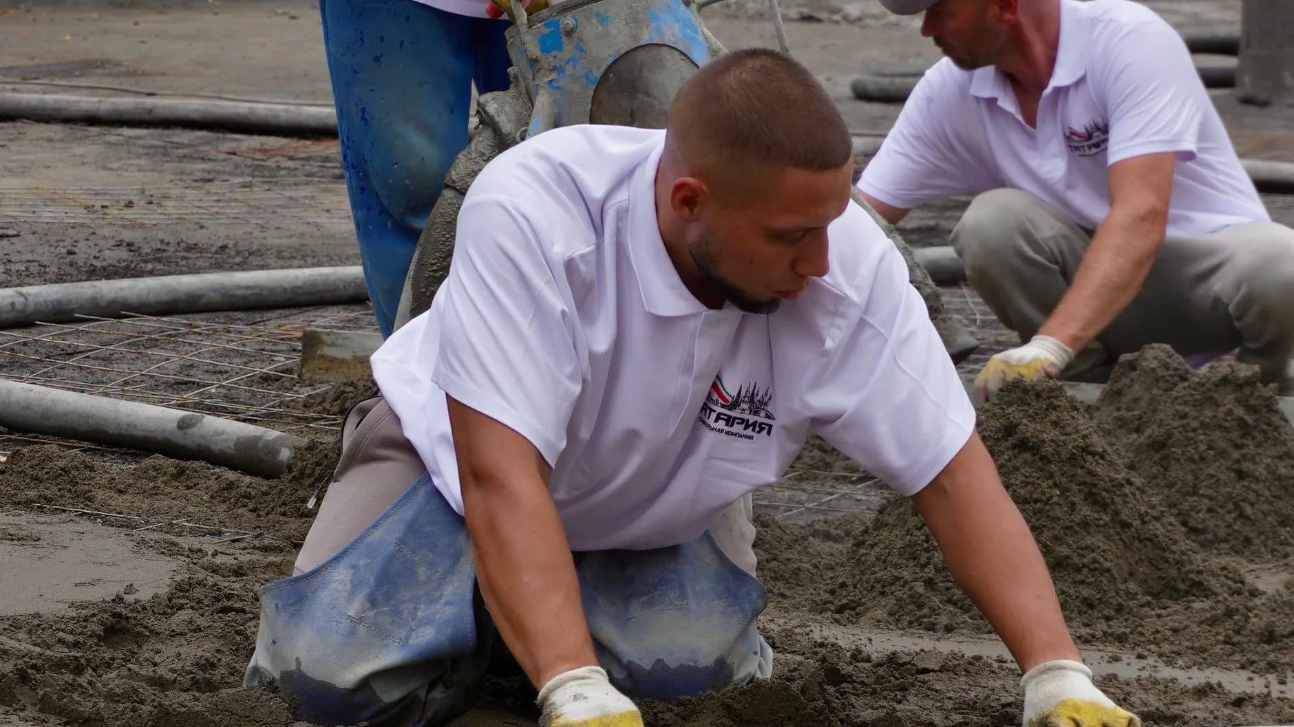 Concrete being placed
