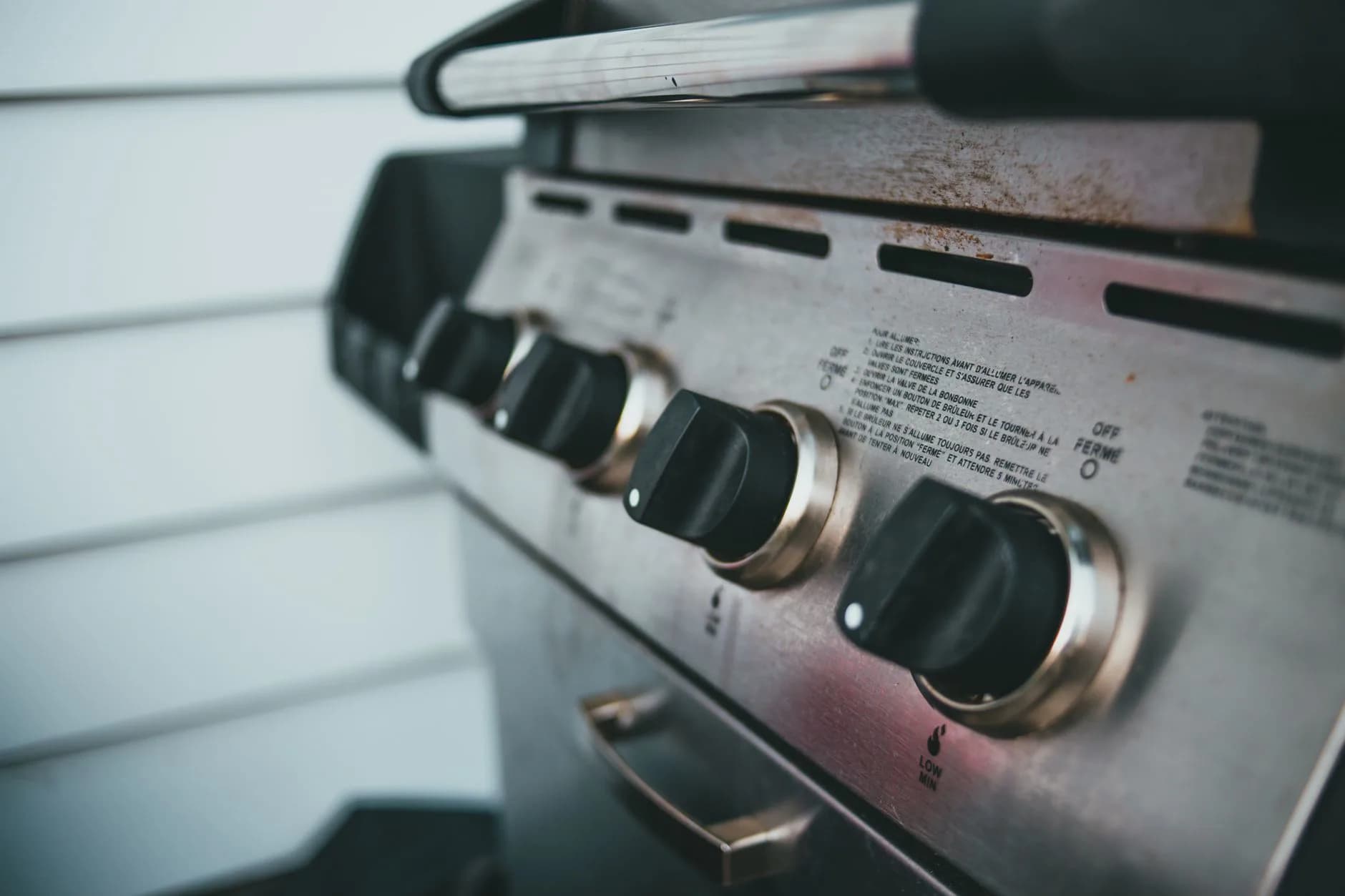 A stainless steel grill