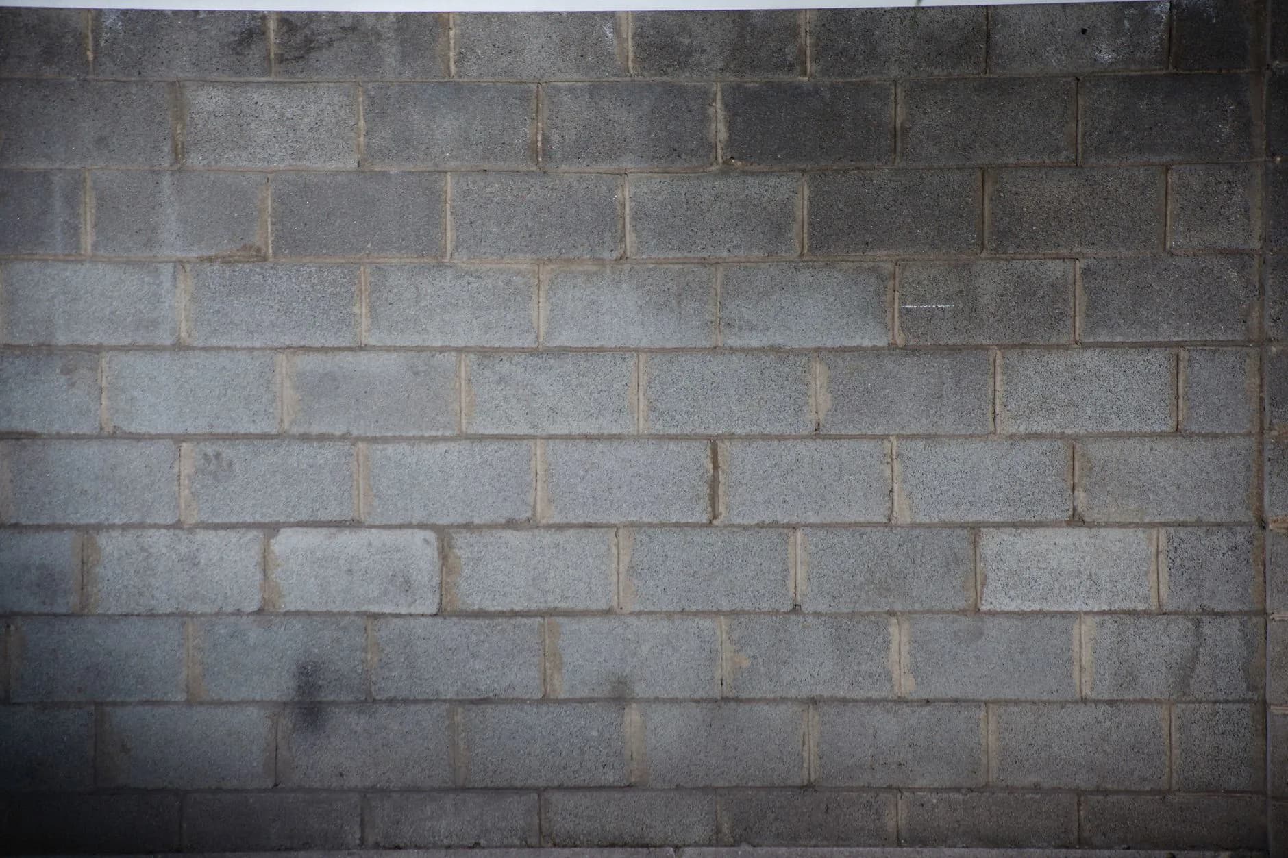 A block basement wall