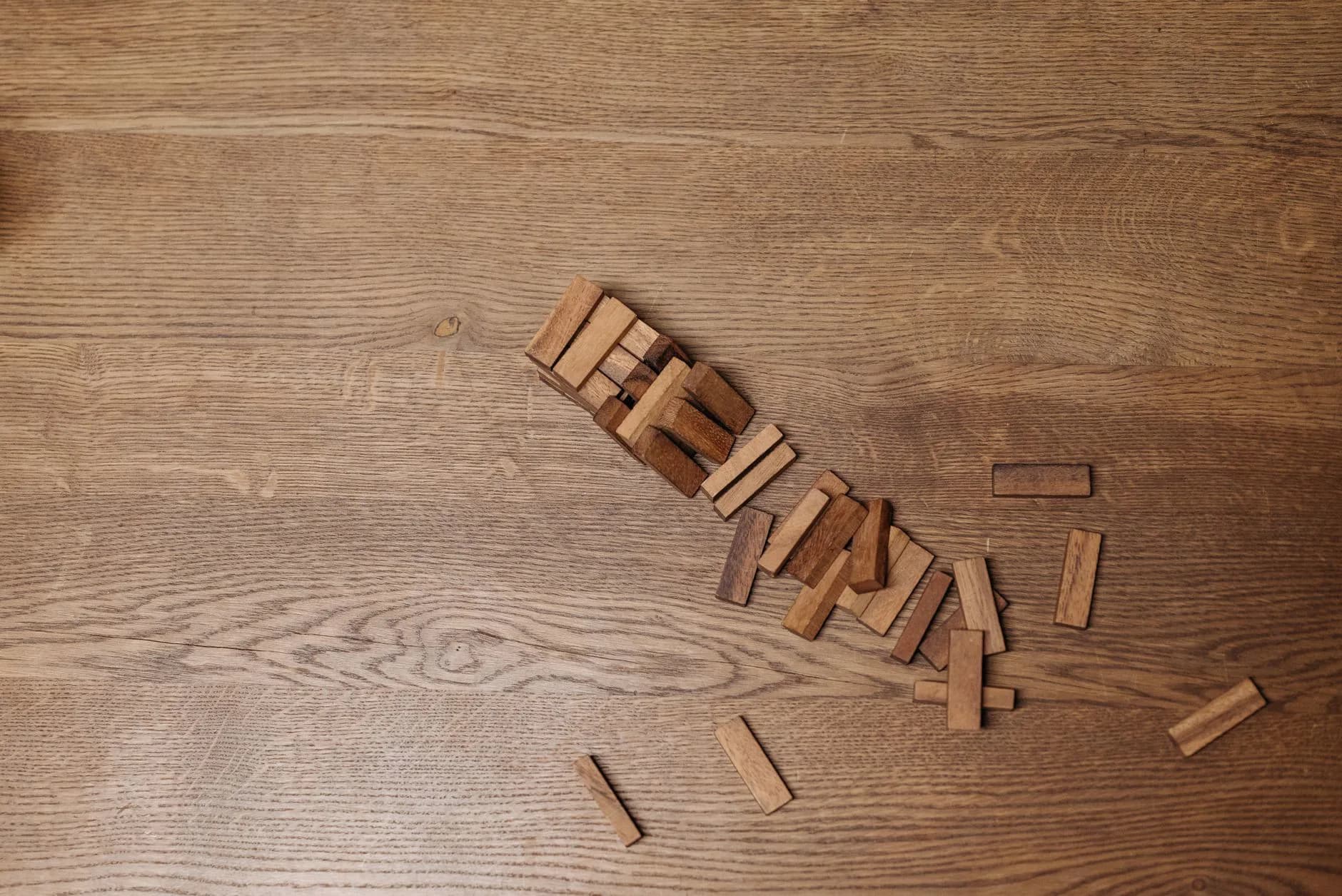 Close view of an end-grain wooden block showing a checkerboard of wood pieces